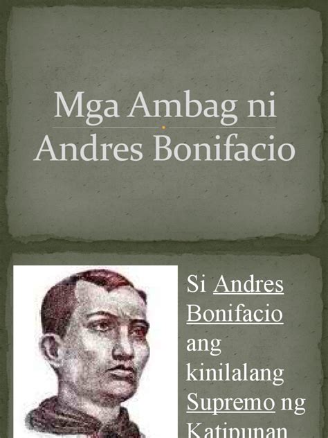 Ano ang mga nagawa ni andres bonifacio